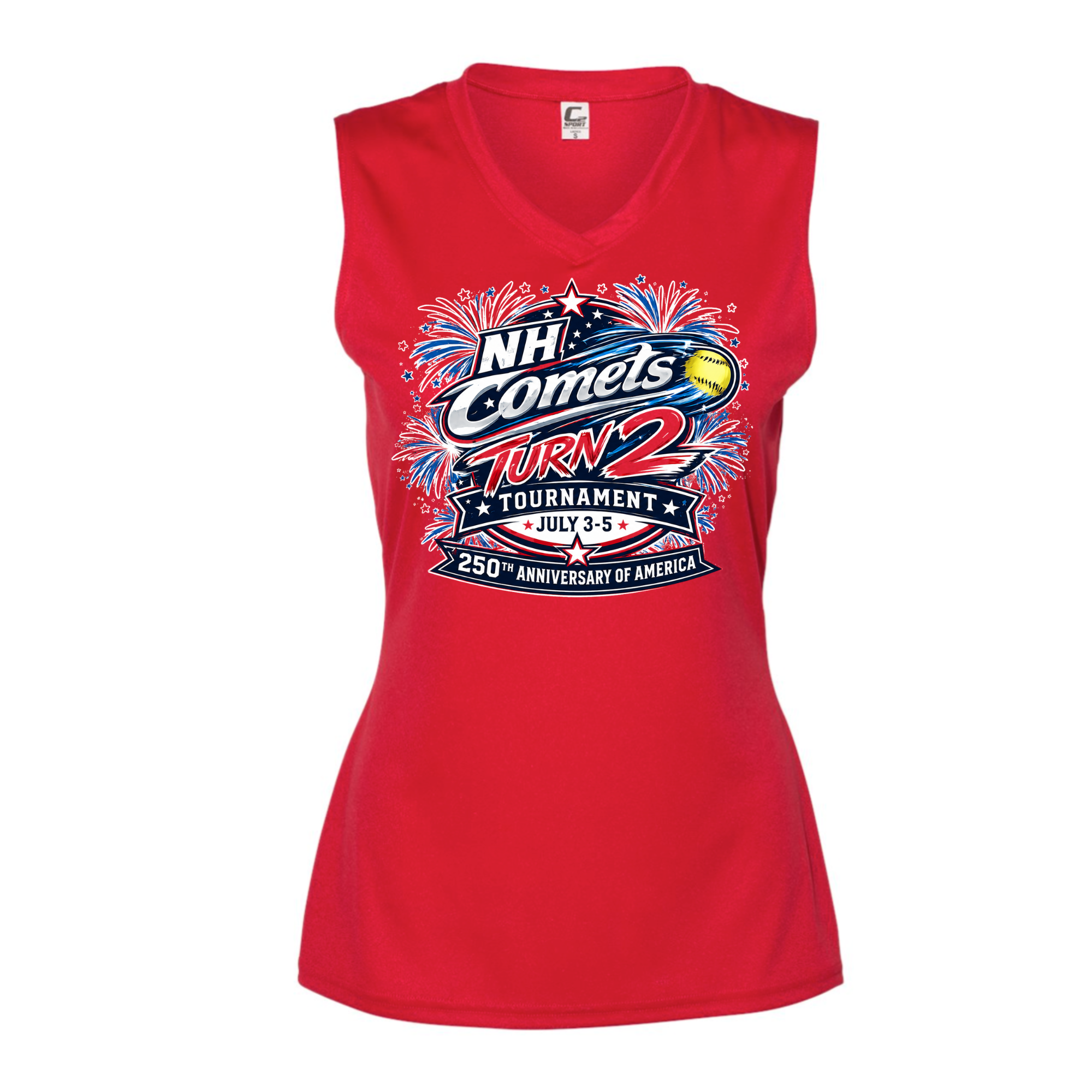NH Comets Turn 2 Womens Tank Top