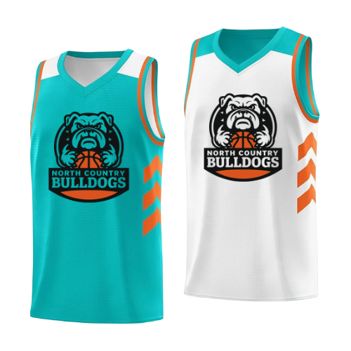 North Country Bulldogs Jersey Set - Boys (Teal and Orange)