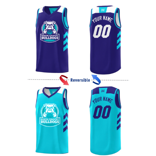 North Country Bulldogs Jersey Set - Girls (teal and purple)